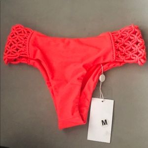Mikoh bikini bottoms size M | bright coral color